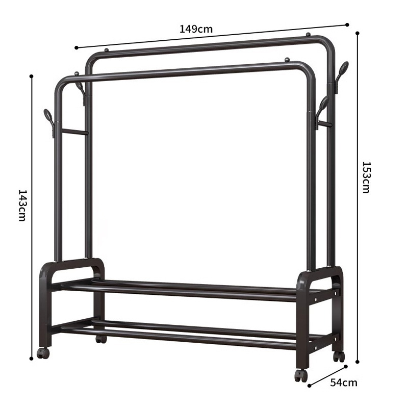Tendedero de Pie de Acero al Carbono de Acero al Carbono, Rotación de 360 Grados, para Balcón y Dormitorio