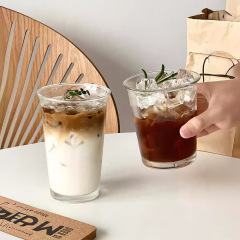 インスタイルアンチマウスガラスコーヒーカップドリンクカップティーカップミルクドリンクカップミルクセーキミルクティーラテ朝食カップ