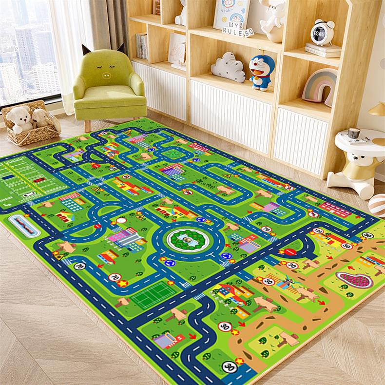 Parking Lot Carpet Kidsren's Crawling Game Track Road Traffic Kindergarten Living Room Early Education Play Bedroom Floor Mat
