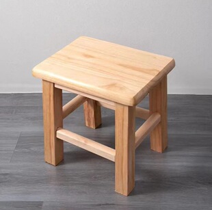 Manufacturer Customized Solid Wood Small Stool Living Room Simple Kidsren's Low Stool Wooden Stool for Shoe Changing Solid Wood Small Round Stool for Home Use