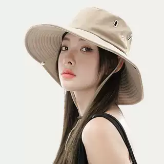 登山帽渔夫帽防晒帽遮阳户外露营帽2023新款女夏防紫外线遮脸骑车