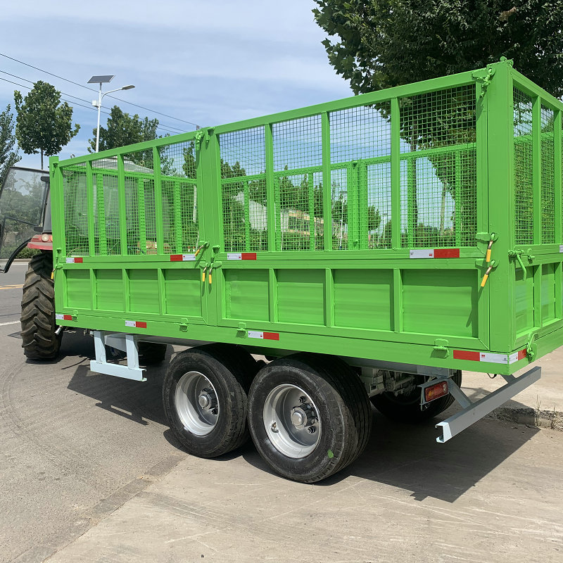 6吨大型重式高栏拖车 农用自卸工具拖车 牵引式平板工具车