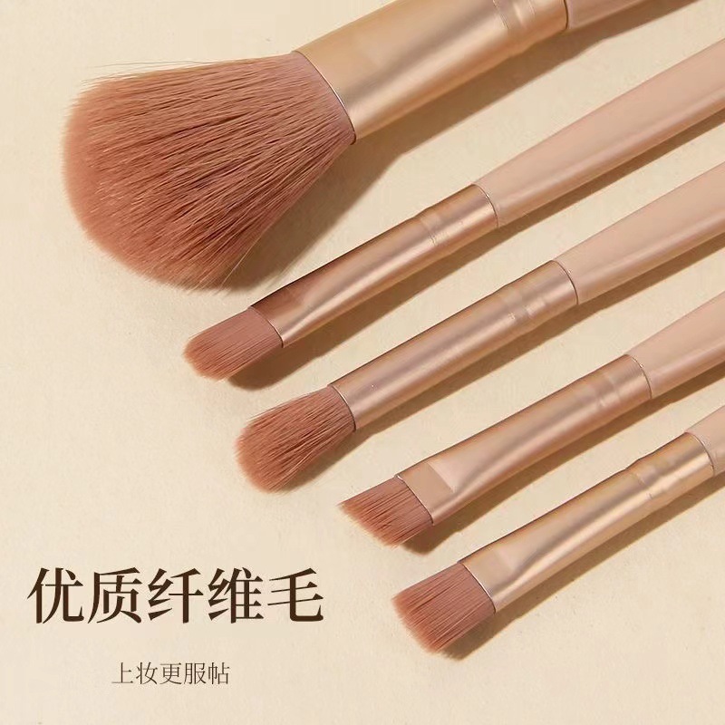 Nuevo 5 espejo caja de cepillo de maquillaje conjunto de claraboyas con espejo detalle de ojos portátil cepillo de maquillaje herramientas de maquillaje mayorista