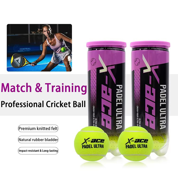 X-Ace Cricket Padel Ball Padel Tennis High Elasticity and Durable Training Ball Cage Tennis Thick Inner Liner