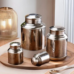 ステンレス茶葉缶密封缶貯蔵タンク茶葉包装鉄缶家庭用携帯ミニ茶箱大茶缶