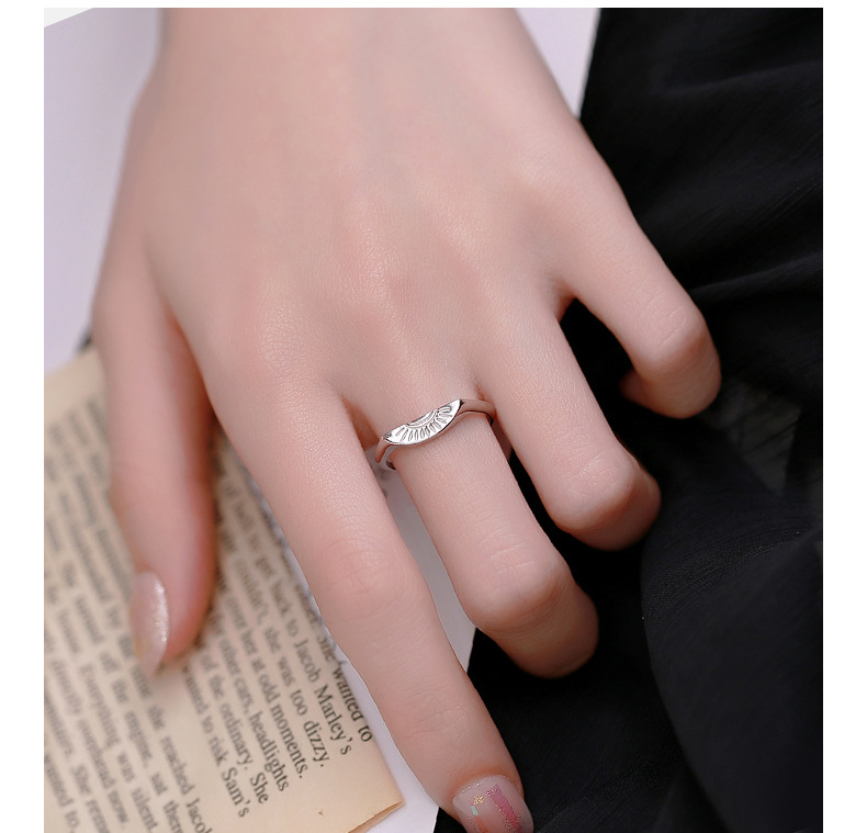 4g Weight Open Rings, Rings Classification Adjustable Ring Size 1 Piece 925 Sterling Silver Sun Splicing Moon Open Rings Rings