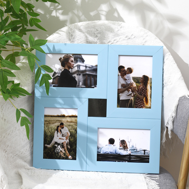Wall-Mounted Creative 6inch Photo Frame Four-Square Grids Collage Resin Photo Frame Photography Photo DIY Wall Decorative Picture Frame Wall-Mounted Creative 6inch Photo Frame Four-Square Grids Collage Resin Photo Frame Photography Photo DIY Wall Decorative Picture Frame