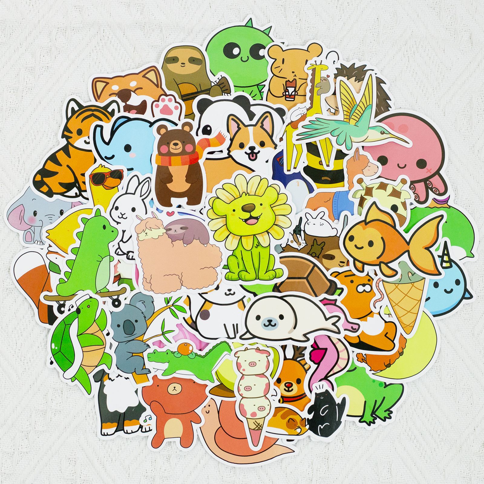 50 Pieces Animal Cartoon School PVC Cute display picture 7