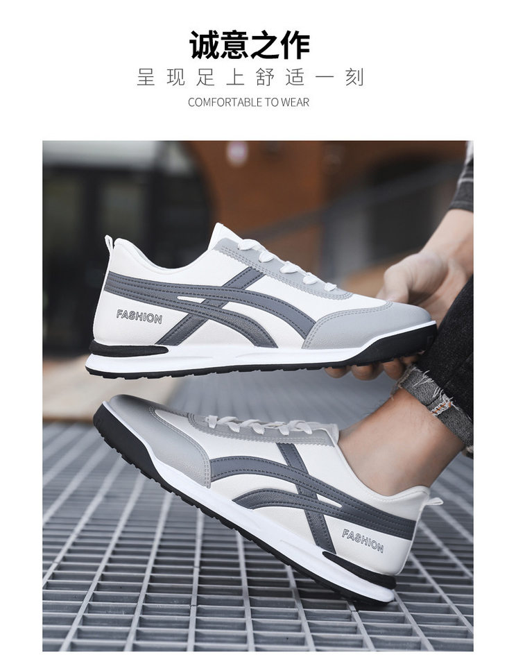 Giày nam kiểu Forrest Gump cổ thấp, sneaker vải phối màu, đế cao su, thoáng khí, phong cách Hàn Quốc — 101 Da Nam - Xanh Quýt [Hộp], 101 Da nam - Xám [Hộp], 101 Da nam - Đen [Hộp] chi tiết 14