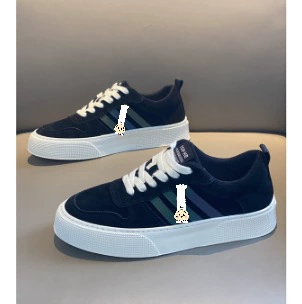 Новые трендовые мужские кроссовки 2024 года с тремя полосками, однотонные универсальные повседневные туфли на толстой подошве, в том же стиле, что на Kuaishou и Douyin, модные размеры XS