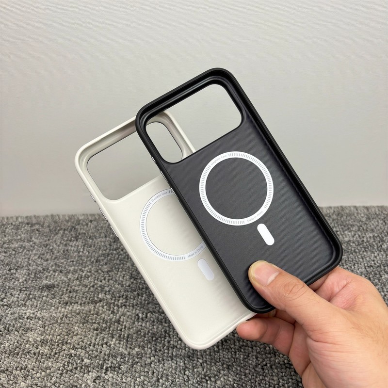 适用iphone17promax手机壳相机按键全包苹果17素皮磁吸防摔保护套|undefined