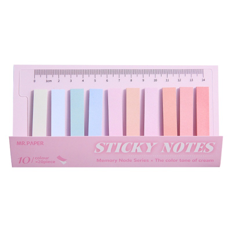 Mr. Papel índice pegatinas memoria nodo serie simple Morandi color pegajoso nota marca pegatinas 6 tipos