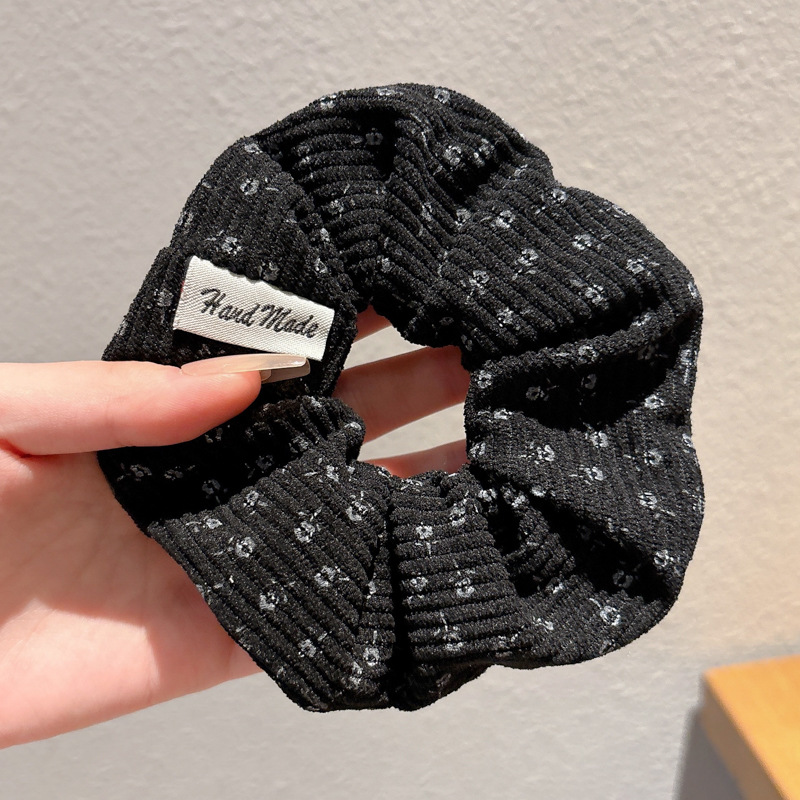 Arco de mariposa encaje intestino anillo de cabello de niña estilo pastoral de alto nivel flor de cabello cuerda de cabello bufandas cuadradas cuerda