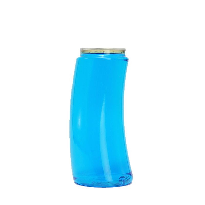 Botella de bebida en forma de luna, botella de té transparente, botella de plástico desechable con tapa, botella de alto valor facial image 6
