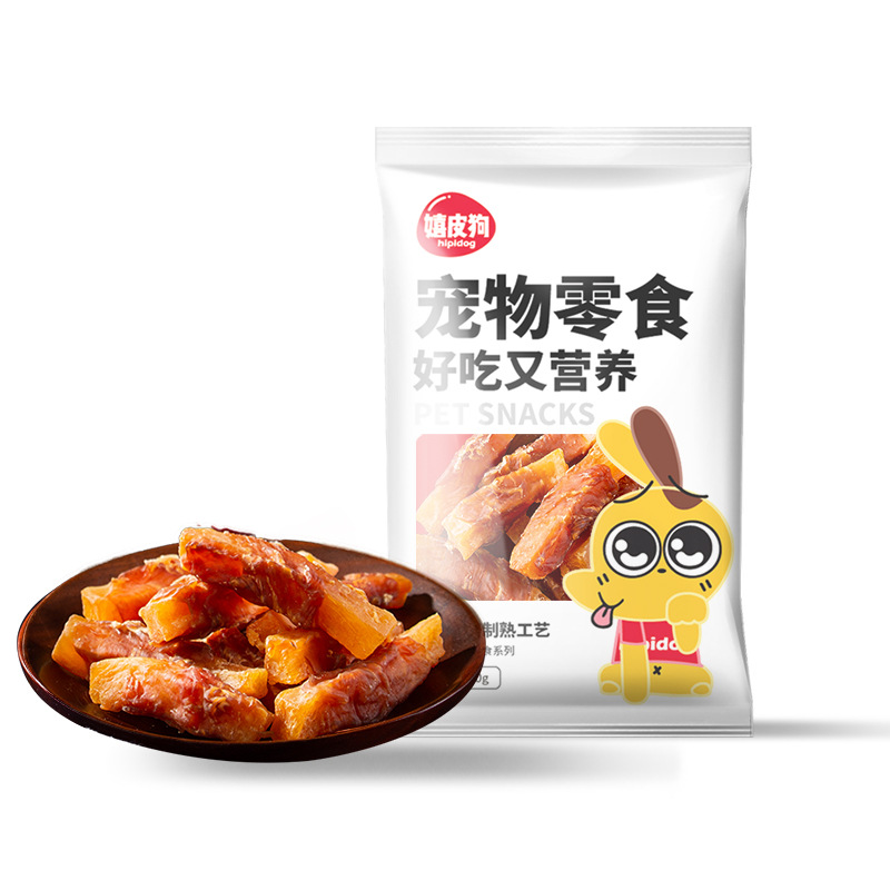 Pollo de mascota alrededor de patatas dulces, perros pequeños y medianos, aperitivos de entrenamiento de perros, dientes de molienda resistentes a la mordida, alimentos de hueso al por mayor