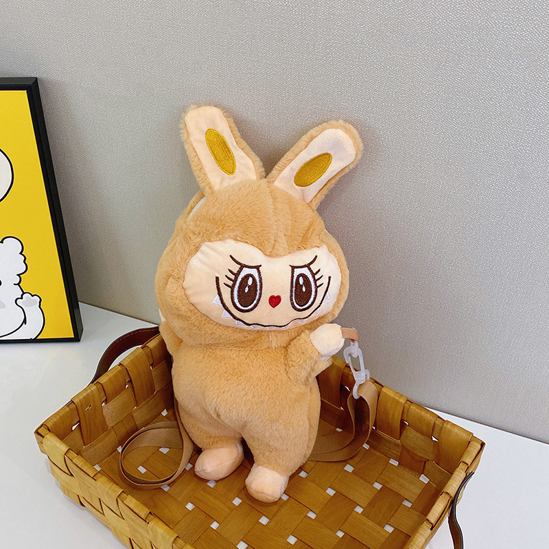 外国貿易バブルマートシティパラダイスぬいぐるみバッグ漫画ラブブ l 斜めクロスボディバッグチェックイン写真撮影子供のギフト|undefined