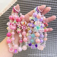 新款百花仙子挂件彩色串珠手机链钥匙扣包包公仔挂件品配饰批发
