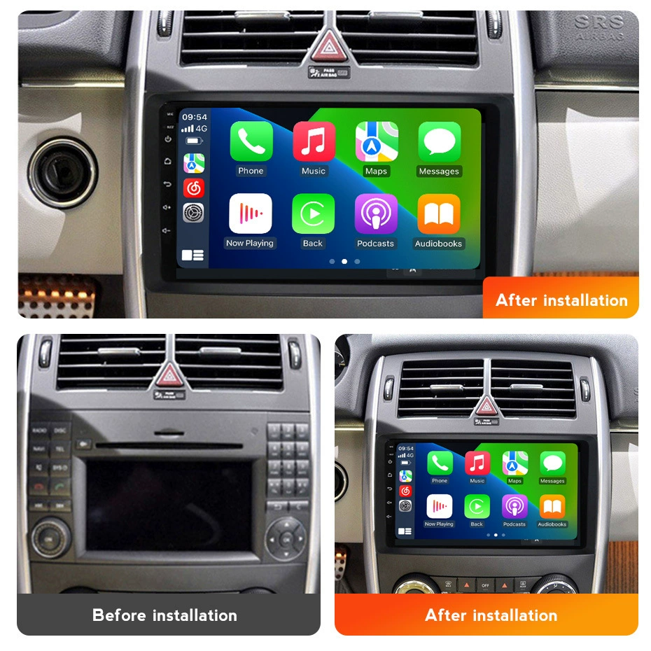 Подходит для Mercedes-Benz B200 W245 2005-2012 Android большой экран средний контроль автомобильная навигационная радиосистема 256 ГБ