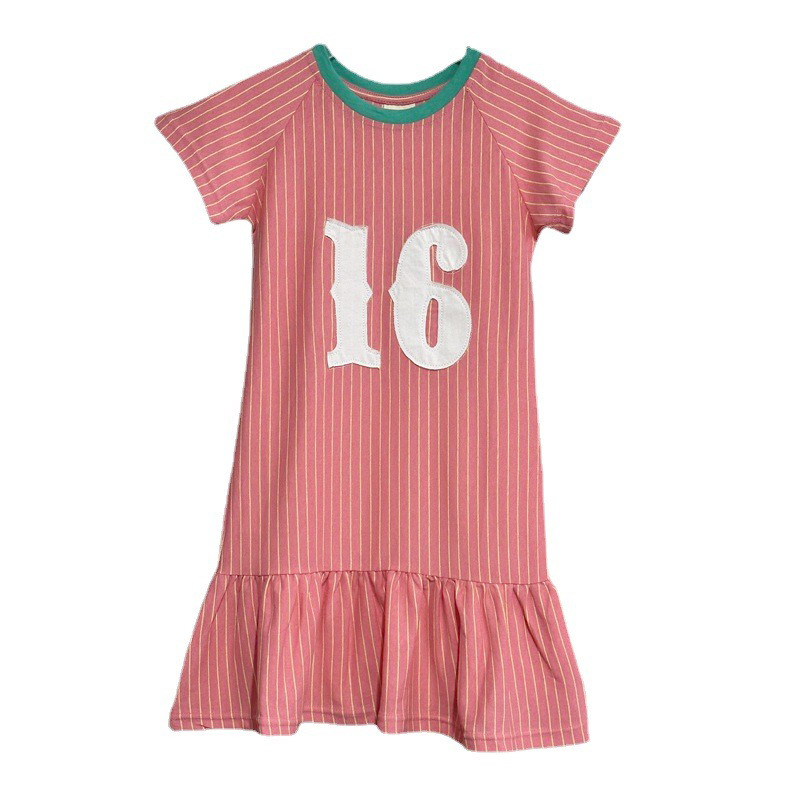 Vestido de las niñas ropa de verano 2023 nueva ropa de mujer niños medianos y grandes 12-15 años estilo coreano falda de algodón para niños ESTILO OCCIDENTAL