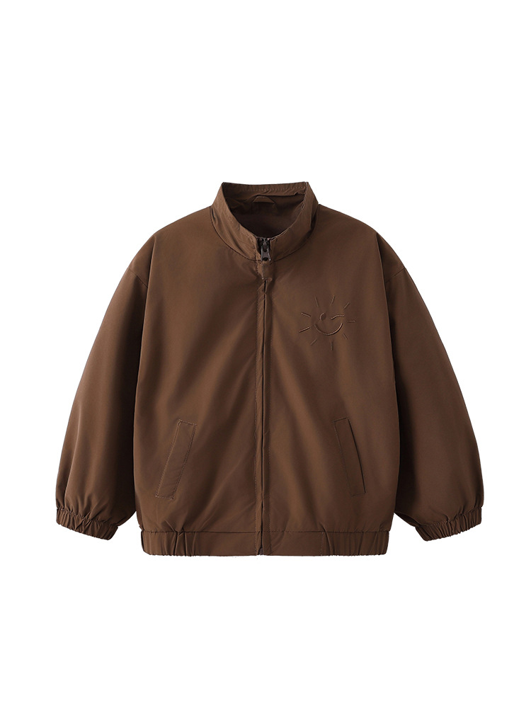 Malwee transfronterizo chaqueta de niño otoño y invierno nuevo estilo europeo y americano camisa con cremallera de cuello para niños pequeños chaqueta casual