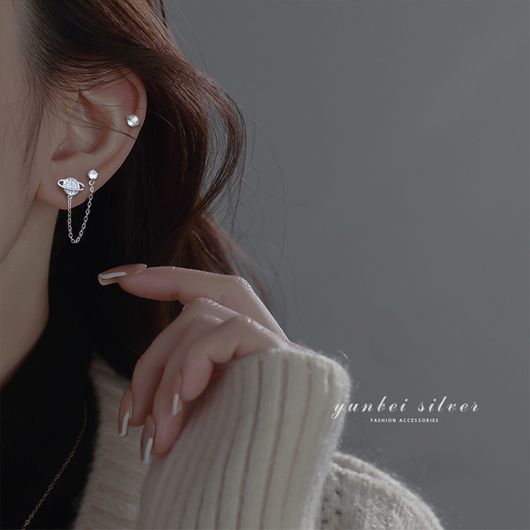 Fashion Planet Copper Gold Plated Rhinestones Earrings 1 Pair