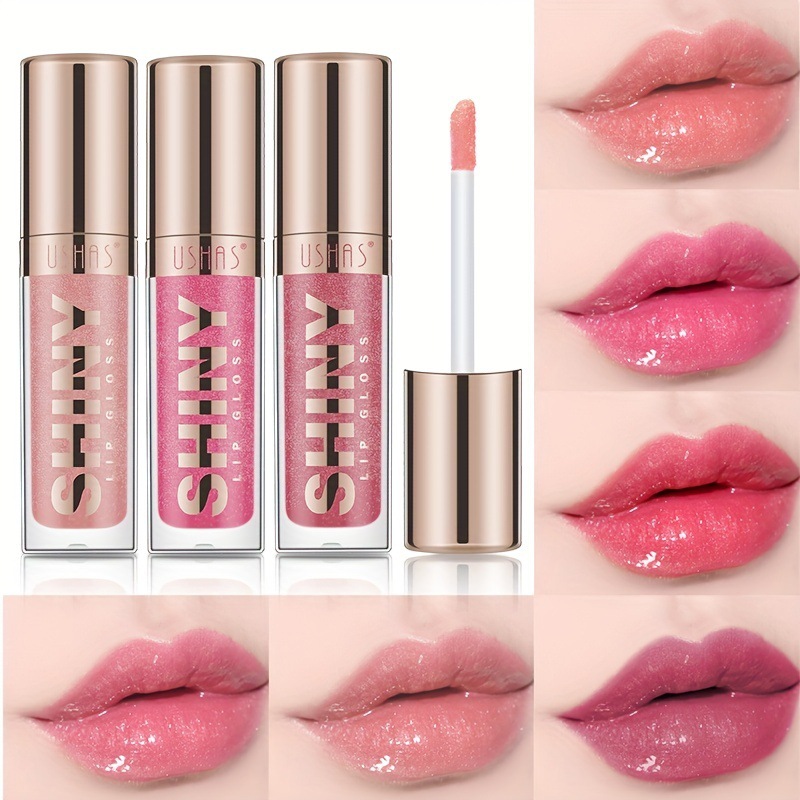USHAS Europa y América Esmalte de labios de punto transfronterizo Lápiz labial Taza antiadherente Brillo de labios impermeable sin decoloración LG2494A