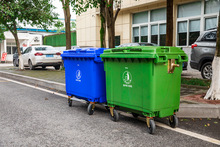 660L1100升户外垃圾桶大号加厚塑料垃圾箱工业室外环卫环保垃圾车