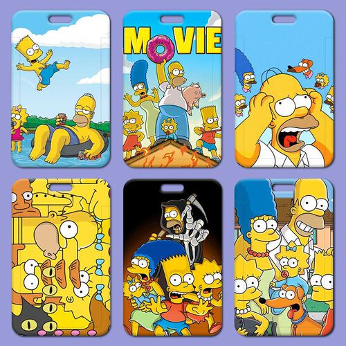 The Simpsons card holder wholesale student meal card school badge work permit access control card holder small card factory name badge