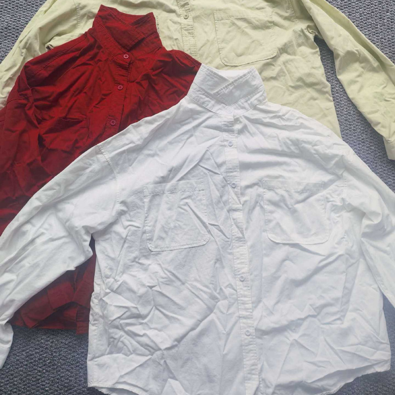 ck2026 Autumn New Women's Turn-down Collar Japanese-style Cotton Shirt Loose Casual Long-sleeve Top Cotton Material for Export