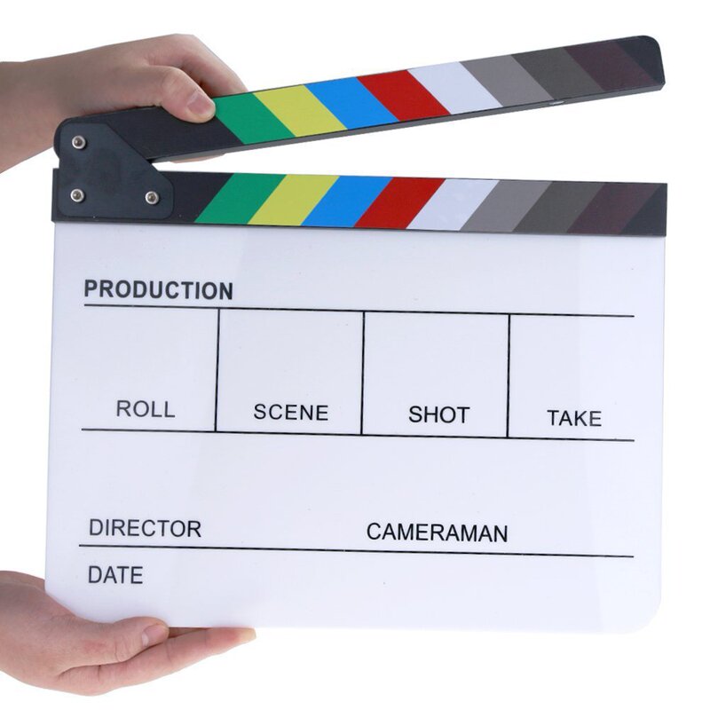 Photography Props English Field Board Acrylic Material Color Strip Board Director Board Creative Decoration Film Board