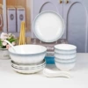 Moon Gray: 4 bowls, 4 plates, 4 spoons, 4 pairs of chopsticks, with soup bowl