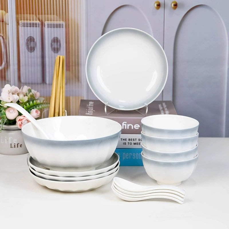 Ceramic Soup Bowl Set, simple elegant design, assorted pieces (ceramic tableware)