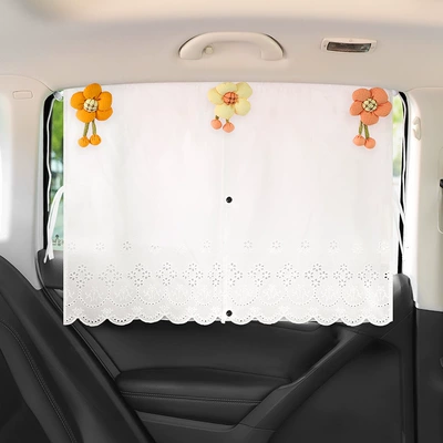 Blind Car Curtain, Car curtains - upgraded-sunflower-double-double-open