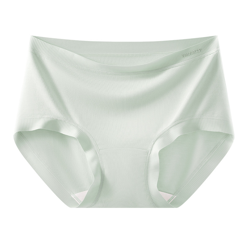 Bragas modales para mujer, cintura media, sin costuras, seda de hielo delgada, entrepierna de algodón transpirable, entrepierna antibacteriana, pantalones largos para mujer