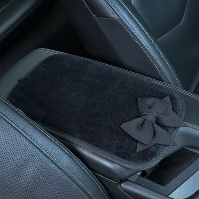 Car armrest cushion, short Armrest box pad - black