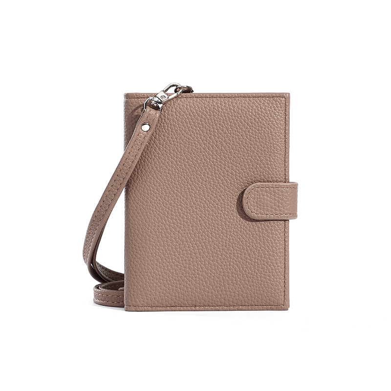 Comercio exterior nuevo bolso de pasaporte de cuero super delgado multifuncional certificado bolso de almacenamiento cremallera clip de pasaporte de viaje