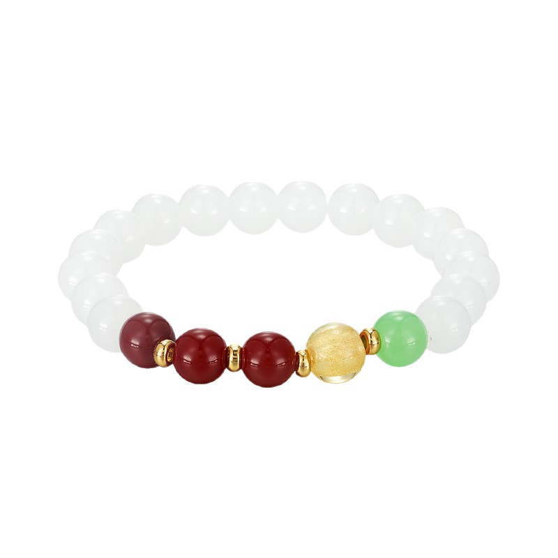 Xuping nuevo estilo chino de jade temperamento elegante pulsera primavera simple moda suave pulsera de cuerda elástica al por mayor