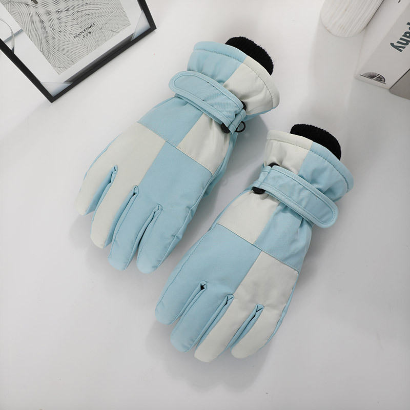 Guantes de esquí de invierno engrosados impermeables hombres y mujeres forrados de lana engrosada antideslizante a prueba de frío ciclismo pantalla táctil guantes calientes