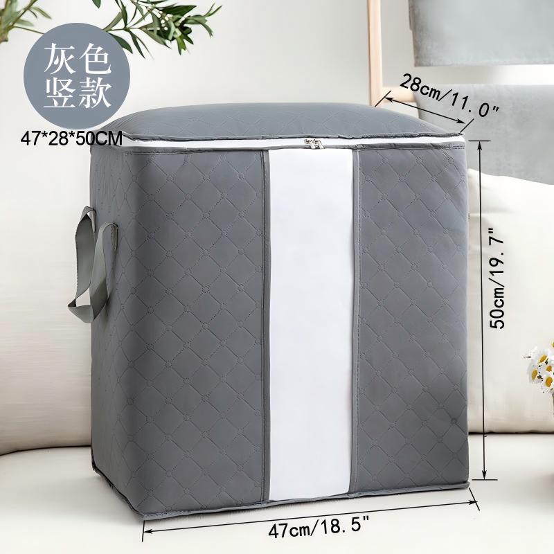 Caja de almacenamiento de edredones de Amazon transfronteriza, ventana transparente, bolsa de acabado de ropa, bolsa de almacenamiento de edredones para el hogar