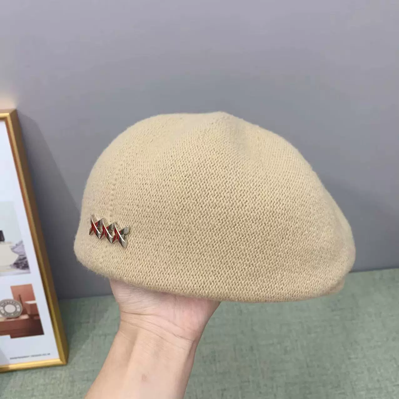 Берет, в корейском стиле шерстяной смеси деми-сезона шапка, one size, теплая повседневная