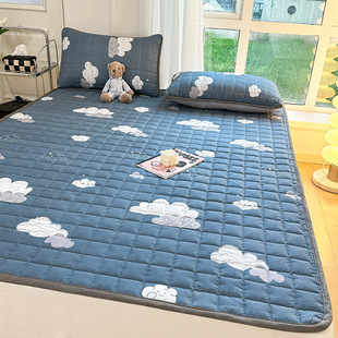 Four Seasons Washable Non-Slip Mattress Soft Mattress Household Tatami Protective Pad Thin Mattress Single and Double Floor Mat Quilt