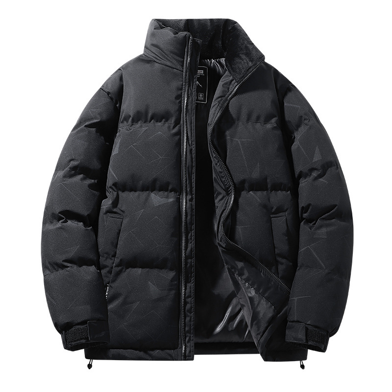 Chaqueta de algodón de invierno para hombres, chaqueta de algodón cálida para hombres, chaqueta de algodón de moda suelta encapuchada para jóvenes y medianos.