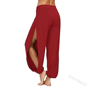2025 Cross-Border Wishebay New European and American Style High Slit Hippie Harem Pants Yoga Pants