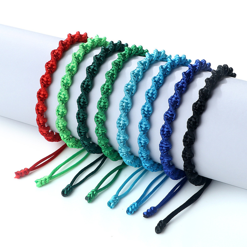 Cross-border new bracelet rainbow color yoga bracelet hand-woven spiral texture red rope bracelet for men and women suit Cross-border new bracelet rainbow color yoga bracelet hand-woven spiral texture red rope bracelet for men and women suit