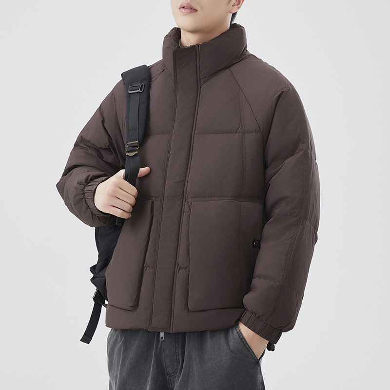 Velvet Japanese retro travel keep warm down jacket