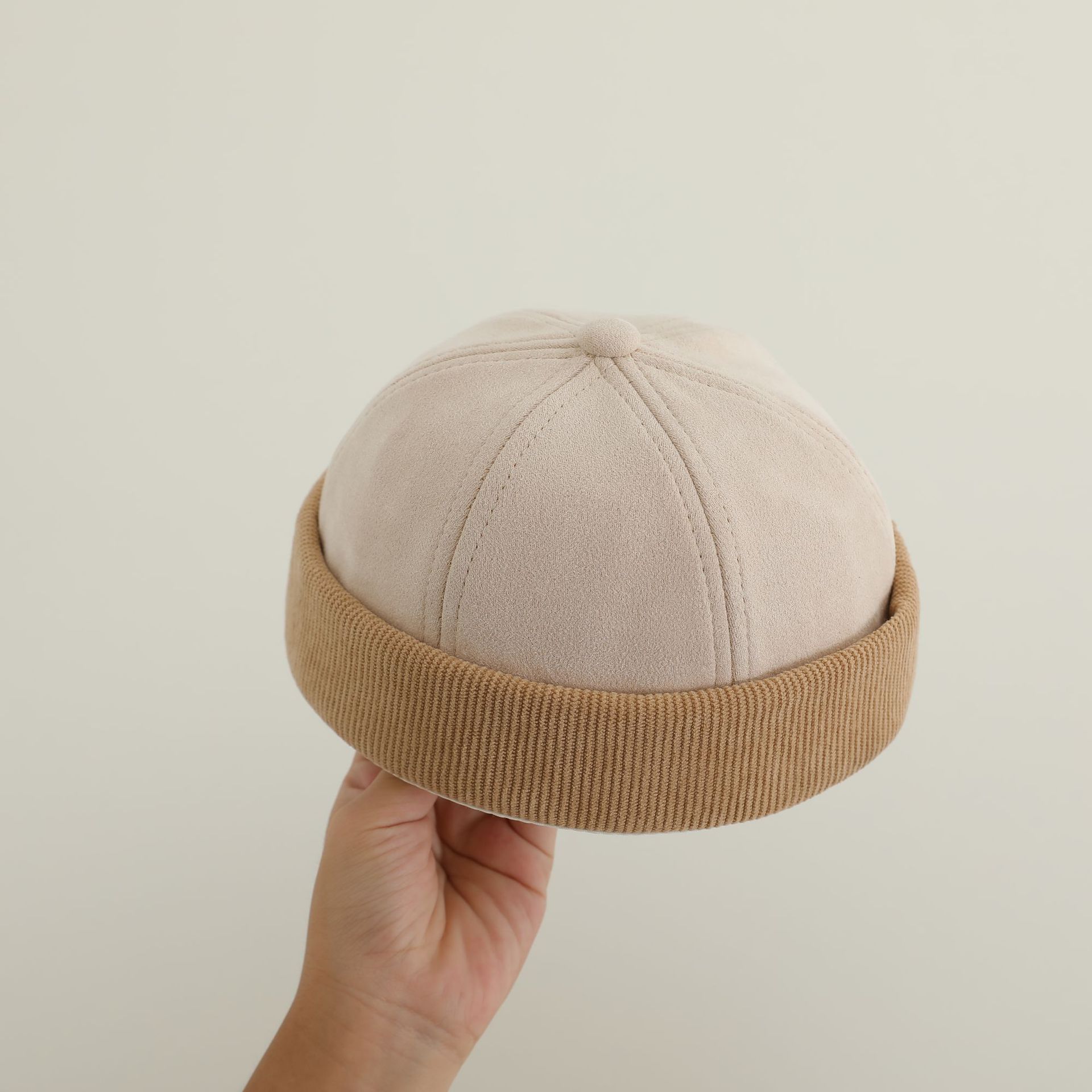 Sombreros infantiles primavera y otoño para niños, sombreros de estilo extranjero, sombreros de invierno para niños, sombreros de piel de melón coreanos, moda cool