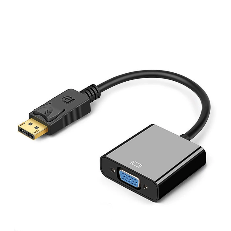 Конвертер с DP на VGA, компьютерный дисплей, кабель преобразования Displayport в VGA, высокая четкость