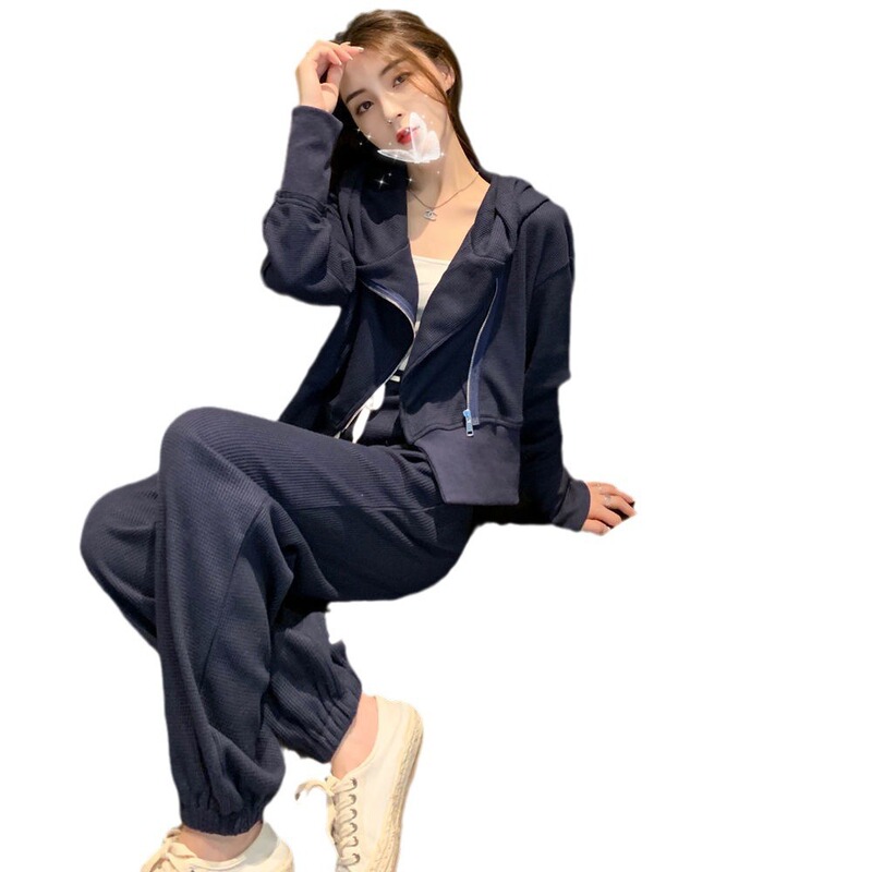休闲运动服套装女2024春秋季学生韩版宽松洋气时尚网红卫衣两件套|undefined
