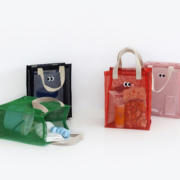 Big Eyes Breathable Mesh Leisure Travel Portable Beach Swimming Wash Storage Bag Bathroom Tote Bag Big Eyes Breathable Mesh Leisure Travel Portable Beach Swimming Wash Storage Bag Bathroom Tote Bag