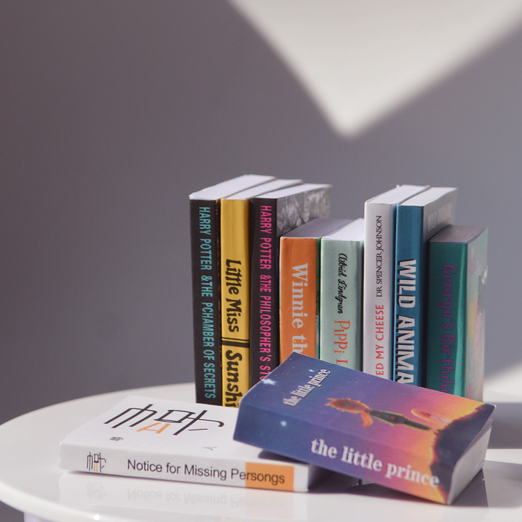 12 points 6 points doll house simulation mini book OB11 miniature book doll book model blank page turning